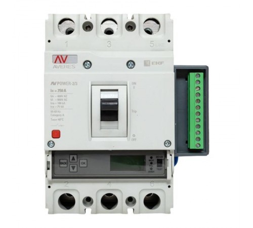 Выключатель автоматический AV POWER-2/3 250А 100kA ETU6.2 AVERES  mccb-23-250H-6.2-av  EKF