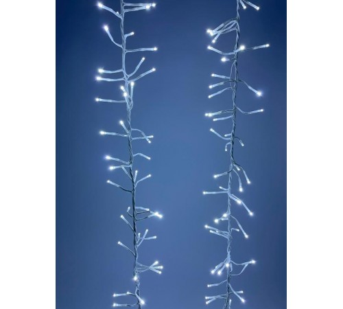 Гирлянда светодиодная  Мишура 3,9 м белый провод, холодный свет, ENIN - WC   220V IP20 (24/576)  Б0047971  ЭРА