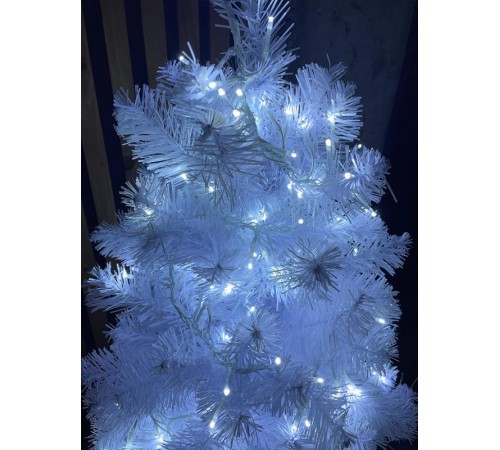 Гирлянда светодиодная  Мишура 3,9 м белый провод, холодный свет, ENIN - WC   220V IP20 (24/576)  Б0047971  ЭРА