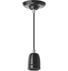 Светильник декоративный подвесной "Авангард" без плафона NEF NIL-SF03-008-E27 60Вт 1м. керам.черный  61529  Navigator