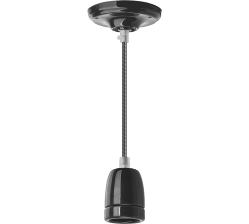 Светильник декоративный подвесной "Авангард" без плафона NEF NIL-SF03-008-E27 60Вт 1м. керам.черный  61529  Navigator