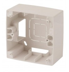 12-6101-02 ЭРА Коробка наклад. монтажа 1 пост, Эра12, слоновая кость  Б0043161  ЭРА