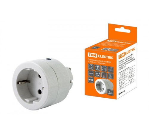 Приемное устройство Р2К (в розетку - комп.) для беспроводного управления нагрузкой "Уютный дом"  SQ1508-0212  TDM