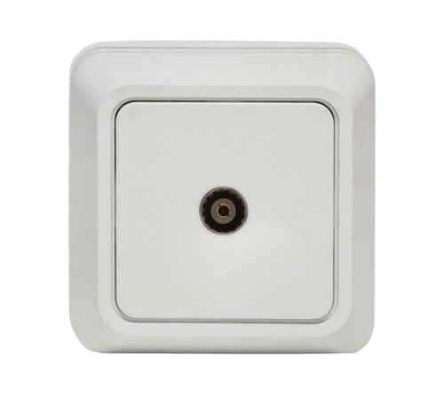 Розетка TV 1-мест. 75Ом 5-862МГц бел. Рим EKF PROxima  ENA00-027-10  EKF