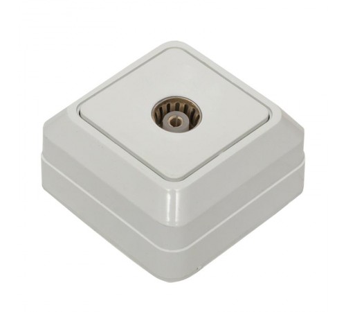 Розетка TV 1-мест. 75Ом 5-862МГц бел. Рим EKF PROxima  ENA00-027-10  EKF