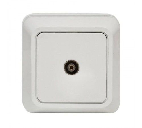 Розетка TV 1-мест. 75Ом 5-862МГц бел. Рим EKF PROxima  ENA00-027-10  EKF