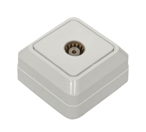 Розетка TV 1-мест. 75Ом 5-862МГц бел. Рим EKF PROxima  ENA00-027-10  EKF