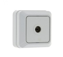 Розетка TV 1-мест. 75Ом 5-862МГц бел. Рим EKF PROxima  ENA00-027-10  EKF