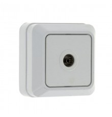 Розетка TV 1-мест. 75Ом 5-862МГц бел. Рим EKF PROxima  ENA00-027-10  EKF