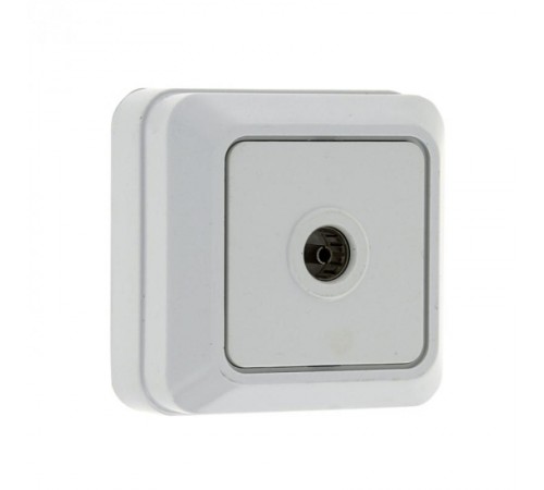 Розетка TV 1-мест. 75Ом 5-862МГц бел. Рим EKF PROxima  ENA00-027-10  EKF