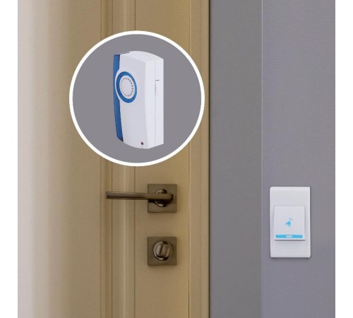 Звонок дверной A04 беспроводной, белый  Б0053278  ЭРА