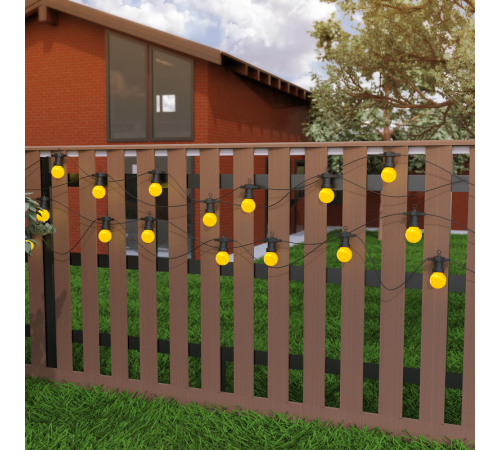 Гирлянда светодиодная "Белт Лайт" серия Holiday, 10 ламп, 7,7 м, IP44, жёлтый, 1/6  HL065  Gauss