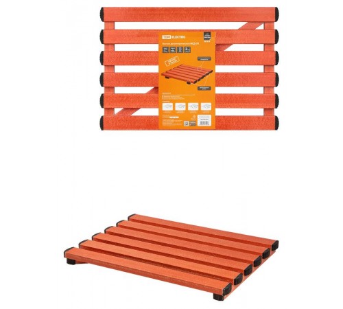 Настил диэлектрический НСД-70, 500 х 700 мм, h=70 мм, стеклопласт., до 50 кВ "ЭкспертЭлектрик"  SQ1028-0692  TDM