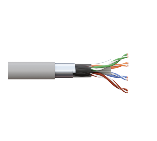 Кабель витая пара TERACOM PRO CAT.6 F/UTP 4 пары solid 23AWG цвет серый упак. 305м  TRP-6FTP-04PVC-GY-IN3  EKF