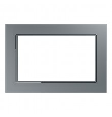 Рамка 2-местная (без перемычки), серия Катрин, GFR00-7012-03, серебро  39568  STEKKER