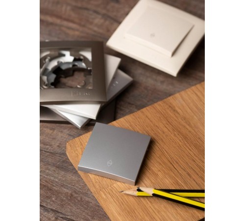 Валенсия лицевая панель выключателя проходного 1-кл. 10А сталь EKF PROxima   ESV10-L-025-30   EKF