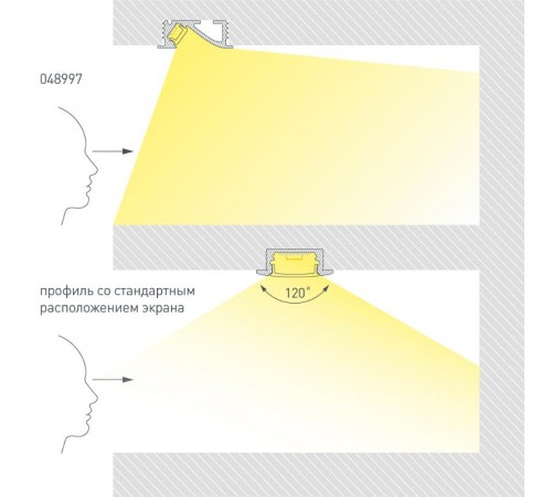 Профиль SL-BEVEL-W21-F-2000 ANOD BLACK (ARL, Алюминий) 048997 Arlight