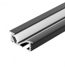 Профиль SL-BEVEL-W21-F-2000 ANOD BLACK (ARL, Алюминий) 048997 Arlight