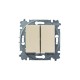 ABB Levit Слоновая кость / белый Выключатель 2-кл.  3559H-A05445 17W  2CHH590545A6017  ABB