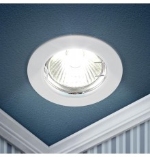 Светильник точечный встраиваемый под лампу KL1 50Вт MR16 белый литой  C0043653  ЭРА