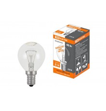 Лампа накаливания ЛОН 40Вт E14 230В шар прозрачный  SQ0332-0001  TDM