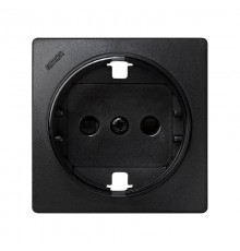 Simon 73 Накладка со шторками на розетку с/з, S73 Loft, графит  73041-62  Simon
