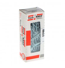 Саморезы универсальные 40х3,5 мм (200 шт) оцинкованные - коробка с окном ( 0,322 кг)  102173  Tech-KREP