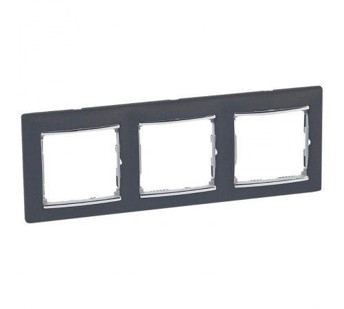 Valena Ноктюрн/Серебро Рамка 3-ая горизонт.  770393  Legrand