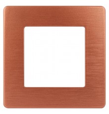 Рамка для розеток и выключателей серия 12 12-5101-14 на 1 пост, сатин, медь  Б0052507  ЭРА