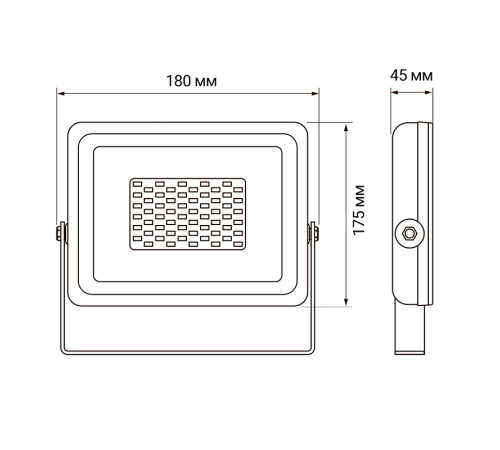 Прожектор светодиодный СДО PFL -SC-  50w  3000K (ТЕПЛЫЙ БЕЛЫЙ СВЕТ) IP65  5010079  Jazzway