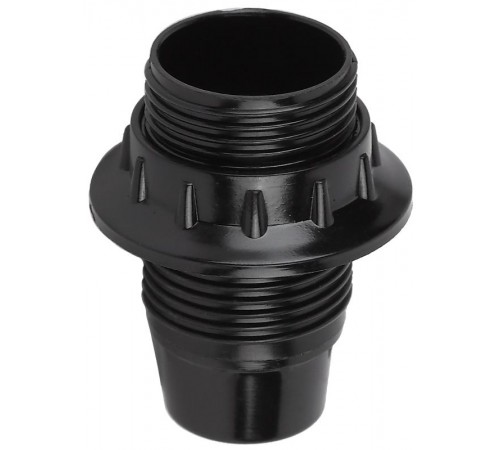 Патрон Е14 с кольцом,бакелит, черный (x50)  Б0044080  ЭРА