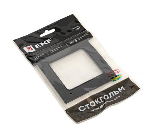 Стокгольм Рамка 1-местная черная EKF  EXM-G-302-30  EKF