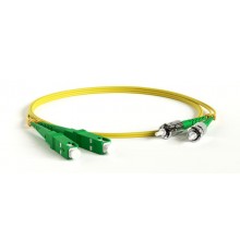 Патч-корд FC-D2-9-SC/AR-ST/AR-H-10M-LSZH-YL волоконно-оптический (шнур) SM 9/125 (OS2), ST/APC-SC/APC, 2.0 мм, duplex, LSZH, 10 м  250729  Hyperline