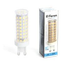 Лампа светодиодная, (15W) 230V G9 6400K JCD, LB-437  38214  FERON