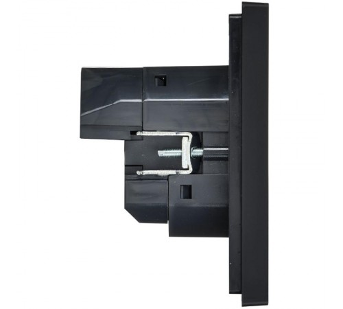 FORTE&PIANO Розетка с заземлением, со шторками в/к 16А USB A+A 3,1А FP145 черный  FP-R14-16-U21-D31-K02  IEK