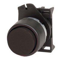 Кнопка выпуклая без фиксации, черная  ABDTR6  DKC
