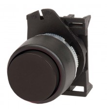 Кнопка выпуклая без фиксации, черная  ABDTR6  DKC