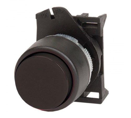 Кнопка выпуклая без фиксации, черная  ABDTR6  DKC