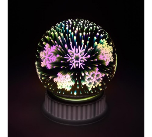 Шар с внутренней проекцией Снежинки, ENGDS-15   3*AAA, IP20  Б0051951  ЭРА