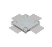 Соединитель крестообразный для полосы до 50 мм с 2 пластинами ZN  2XS-B50 ZN  КМ - профиль