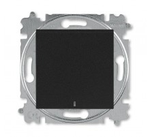 ABB Levit Антрацит / дымчатый чёрный Выключатель кнопочный 1-кл. с подсветкой  3559H-A91447 63W  2CHH599147A6063  ABB