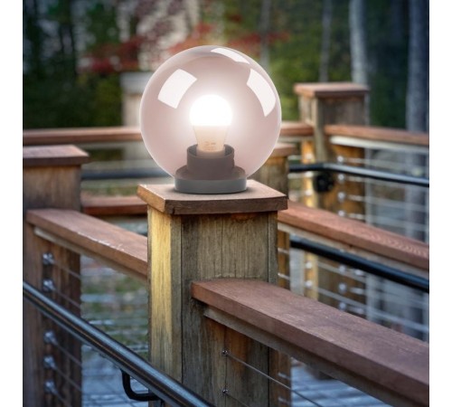 Светильник садово-парковый НТУ 01-150-405 без опоры, шар дымчатый D=400 mm  Б0048069  ЭРА