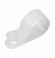 Кабельная скоба под винт 20 мм, белая, упаковка 50 шт.  07-4420  REXANT