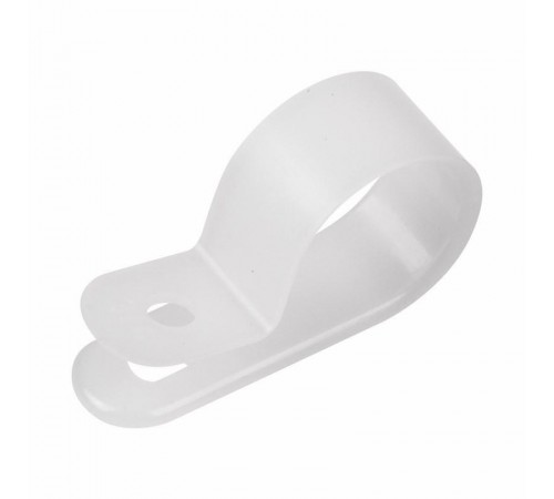 Кабельная скоба под винт 20 мм, белая, упаковка 50 шт.  07-4420  REXANT