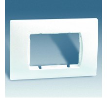 Simon 27 Рамка с суппортом на 1 широкий + 2 узких или 3 узких модуля, без лапок, дюропласт, 123х85мм, белый  27613-64  Simon