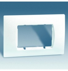 Simon 27 Рамка с суппортом на 2 широких или 4 узких модуля, без лапок, дюропласт, 146х85мм, слоновая кость  27614-62  Simon