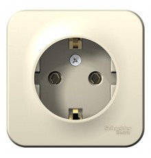 Blanca Молочный О/У Розетка с заземлением без шторок, 16А, 250В  BLNRA010102  SE