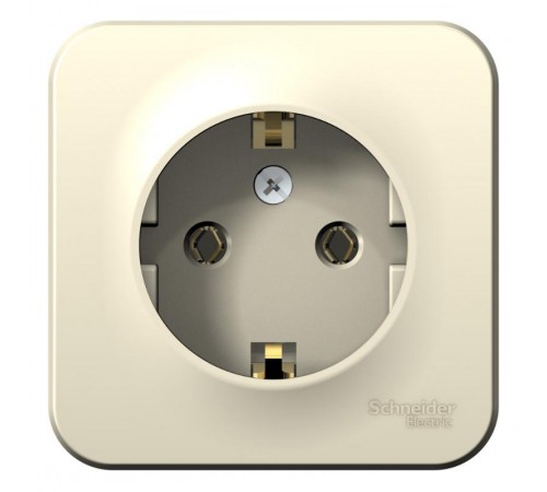 Blanca Молочный О/У Розетка с заземлением без шторок, 16А, 250В  BLNRA010102  SE