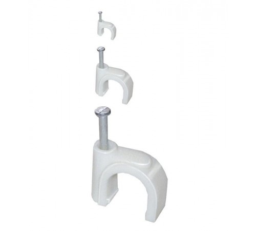 Скоба 5мм круглая пластиковая (20шт)   USK11-05-020  IEK