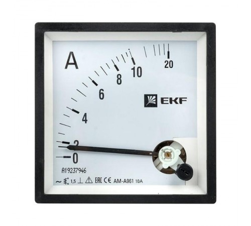 Амперметр AM-A961 аналоговый на панель 96х96 (квадратный вырез) 10А прямое подключение EKF PROxima  ama-961-10  EKF